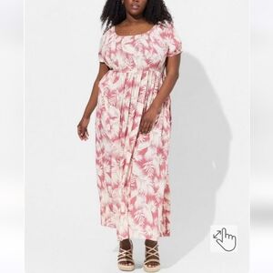 Torrid boat neck smocked maxi sz 1